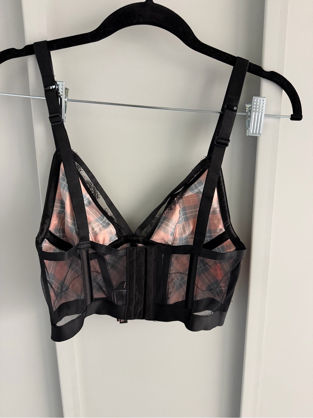 Victoria’s Secret Red Plaid Lace Lingerie Corset Top S New - Picture 7 of 8